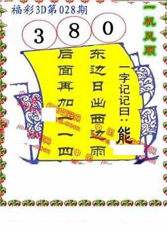 25028期: 福彩3D丹东全图分析