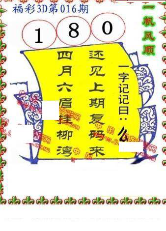 25016期: 福彩3D丹东全图分析