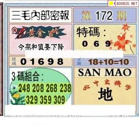 25172期: 三毛3D精品图谜