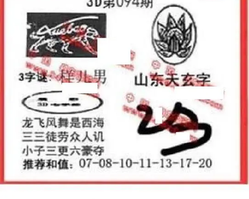 26094期: 福彩3D丹东全图分析