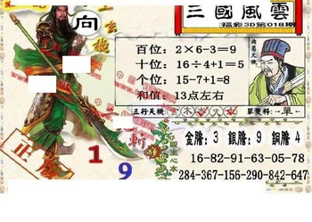 26018期: 福彩3D丹东全图分析