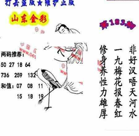 24183期: 福彩3D丹东全图分析