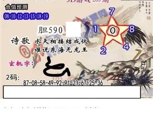 25263期: 白老3D杀码图版