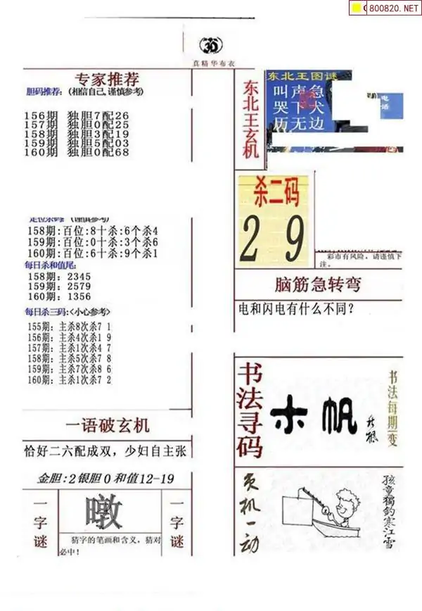 25160期: 福彩3D全套图版参考