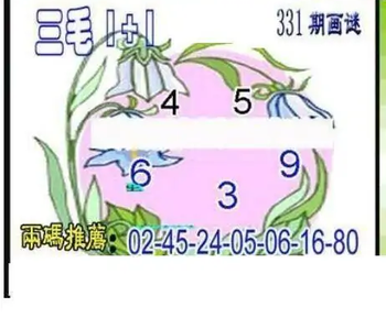 25331期: 三毛3D精品图谜