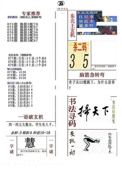 26079期: 福彩3D全套图版参考