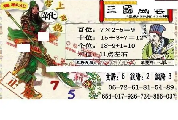 25136期: 福彩3D丹东全图分析