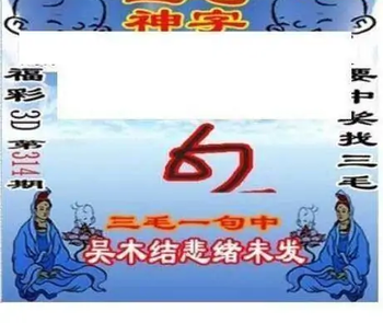 25314期: 三毛3D精品图谜