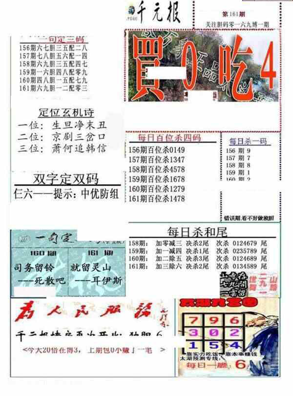 24161期: 福彩3D全套图版参考