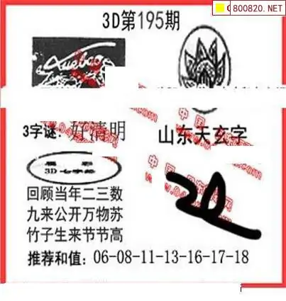 25195期: 福彩3D丹东全图分析