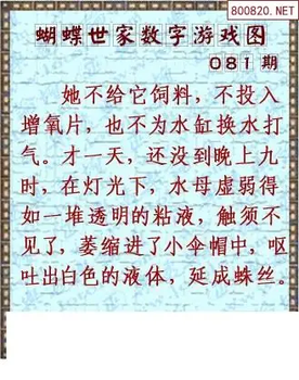 26081期: 3D蝴蝶世家蝴蝶彩图