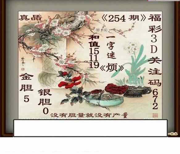 24254期: 白老3D杀码图版