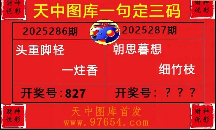 25287期: 财神说彩3D全套图版