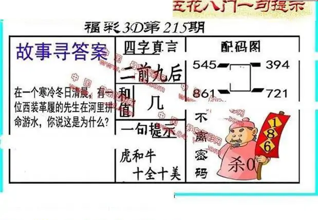 25215期: 福彩3D丹东全图分析