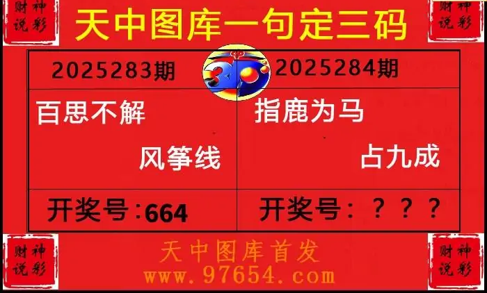 25284期: 财神说彩3D全套图版