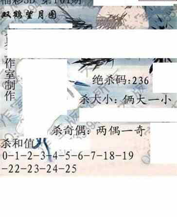 24101期: 大兵福彩3D黄金报图版