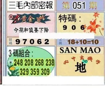 26051期: 三毛3D精品图谜