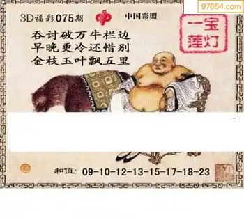 福彩3D26075期天中全套预测分析图
