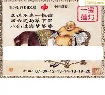 福彩3D26098期天中全套预测分析图