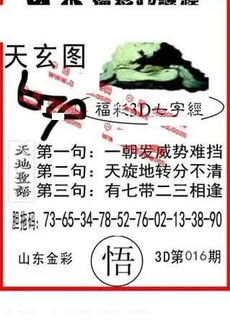 26016期: 福彩3D丹东全图分析