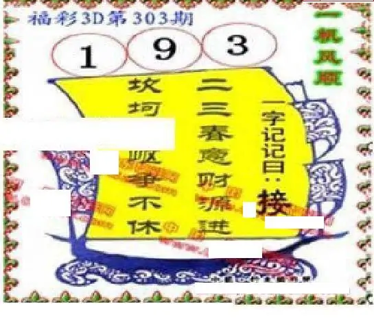25303期: 福彩3D丹东全图分析