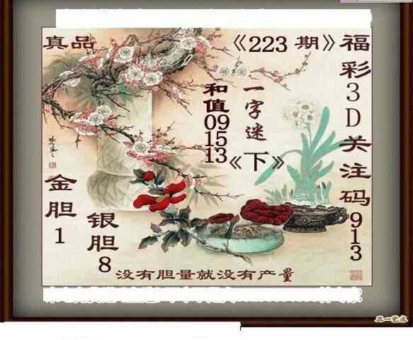 24223期: 白老3D杀码图版