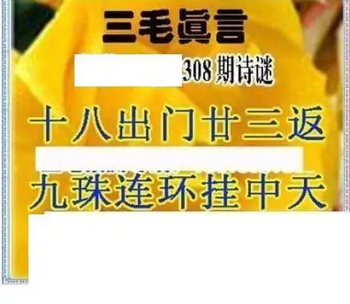 25308期: 三毛3D精品图谜