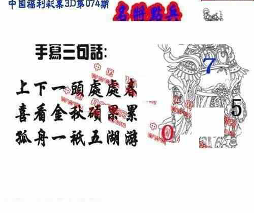 24074期: 福彩3D丹东全图分析