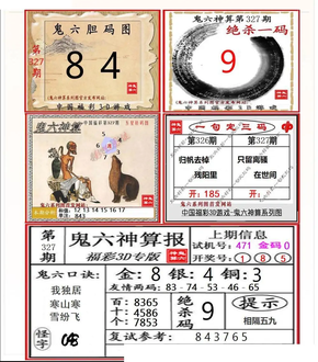 25327期: 福彩3D鬼六神算图
