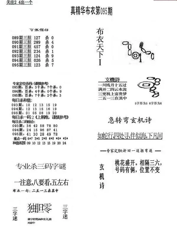 25095期: 福彩3D全套图版参考