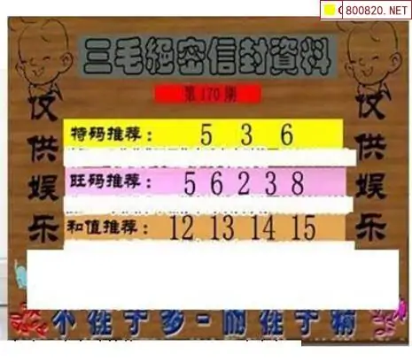 25170期: 三毛3D精品图谜