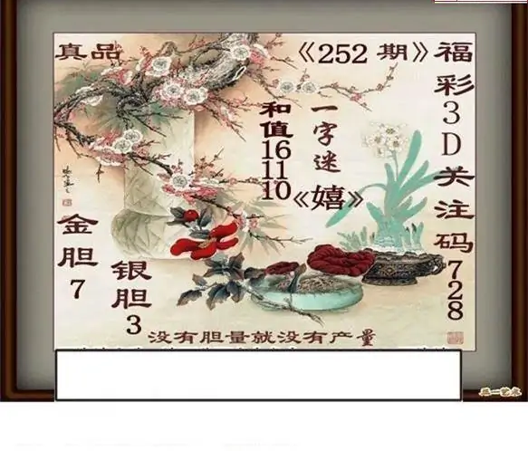 25252期: 白老3D杀码图版