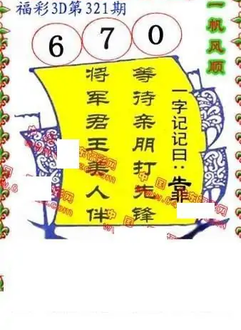 25321期: 福彩3D丹东全图分析