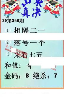 25340期: 福彩3D丹东全图分析