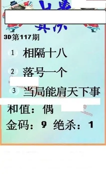 25117期: 福彩3D丹东全图分析