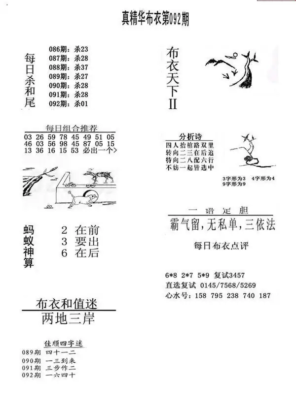 25093期: 福彩3D全套图版参考