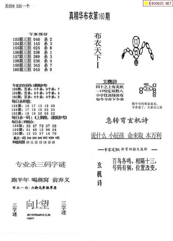 25160期: 福彩3D全套图版参考