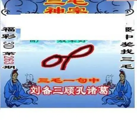 25263期: 三毛3D精品图谜
