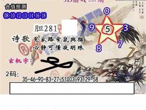 24253期: 白老3D杀码图版