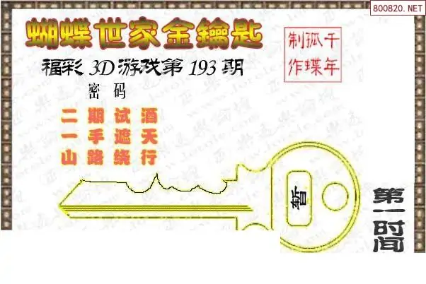 25193期: 3D蝴蝶世家蝴蝶彩图