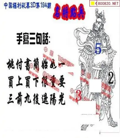 25194期: 福彩3D丹东全图分析