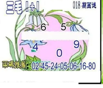 26018期: 三毛3D精品图谜