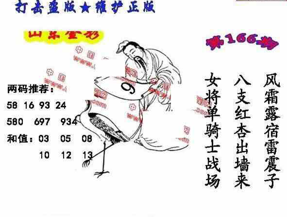 24166期: 福彩3D丹东全图分析