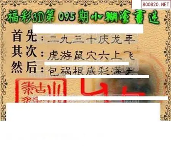 福彩3D 26095期佐罗图一掌经预测图