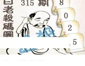 25315期: 白老3D杀码图版