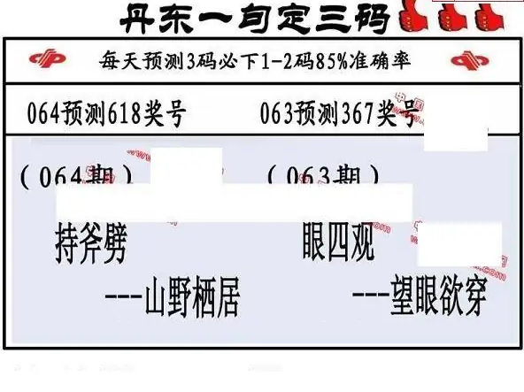 25064期: 福彩3D丹东全图分析