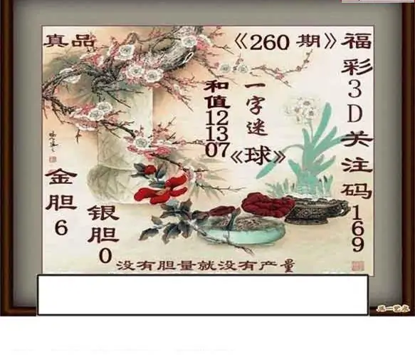 25260期: 白老3D杀码图版