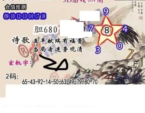 25064期: 白老3D杀码图版