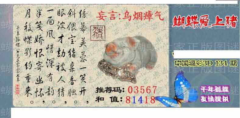 24134期: 3D蝴蝶世家蝴蝶彩图