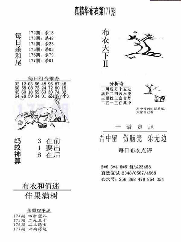 24177期: 福彩3D全套图版参考